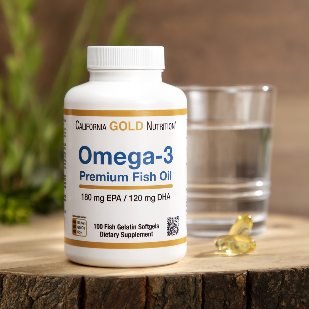 California Gold Nutrition, Omega-3 Premium Fish Oil, 100 Fish Gelatin Softgels (1,100 mg per Softgel) California Gold Nutrition, Omega-3 Premium Fish Oil, 100 Fish Gelatin Softgels (1,100 mg per Softgel)