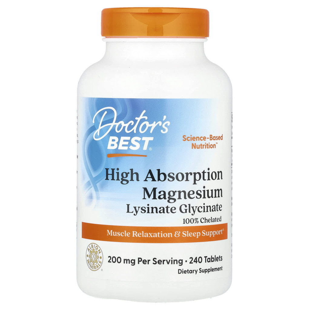 Doctor's Best, High Absorption Magnesium, 240 Tablets (100 mg Per Tablet) Doctor's Best, High Absorption Magnesium, 240 Tablets (100 mg Per Tablet)
