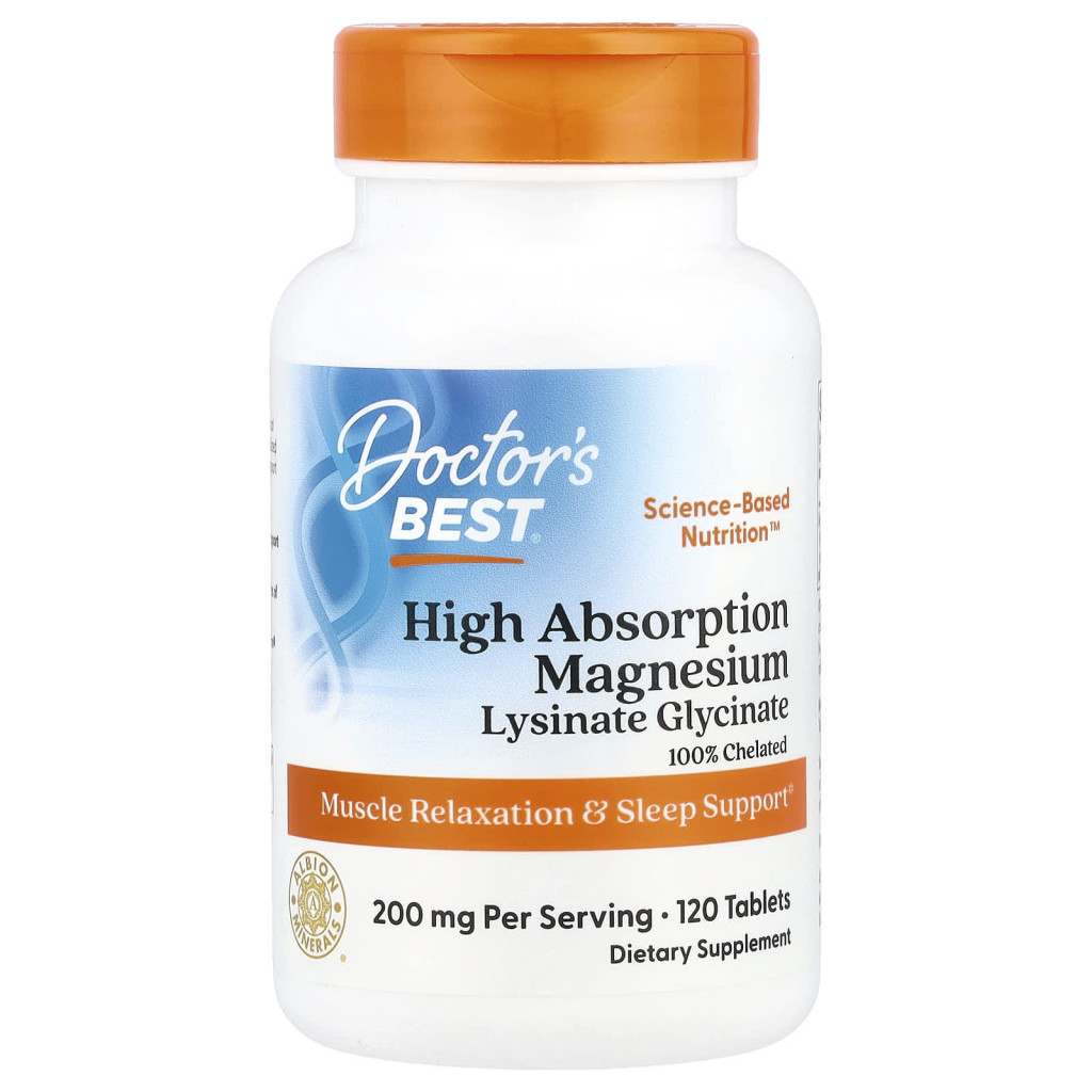 Doctor's Best, High Absorption Magnesium, 120 Tablets, (100 mg per Tablet) Doctor's Best, High Absorption Magnesium, 120 Tablets, (100 mg per Tablet)