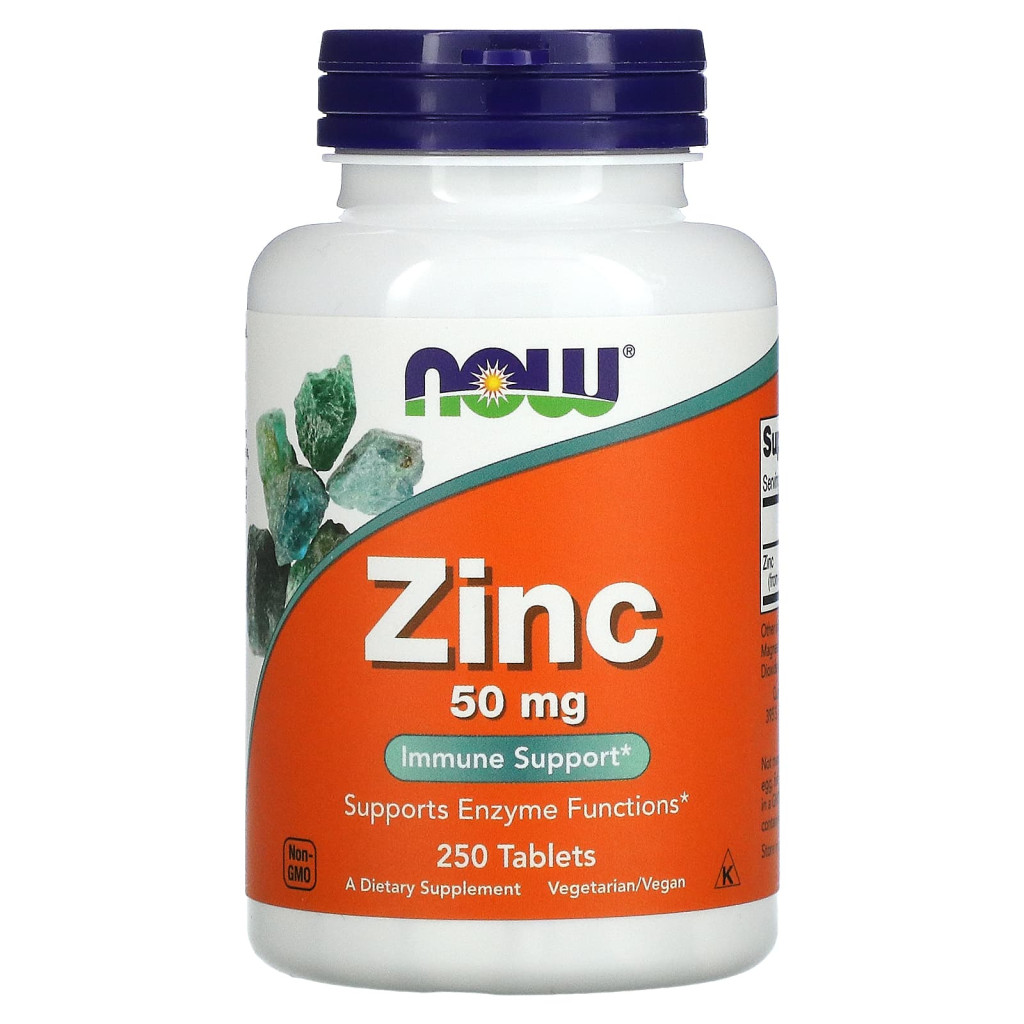 NOW Foods, Zinc, 50 mg, 250 Tablets NOW Foods, Zinc, 50 mg, 250 Tablets