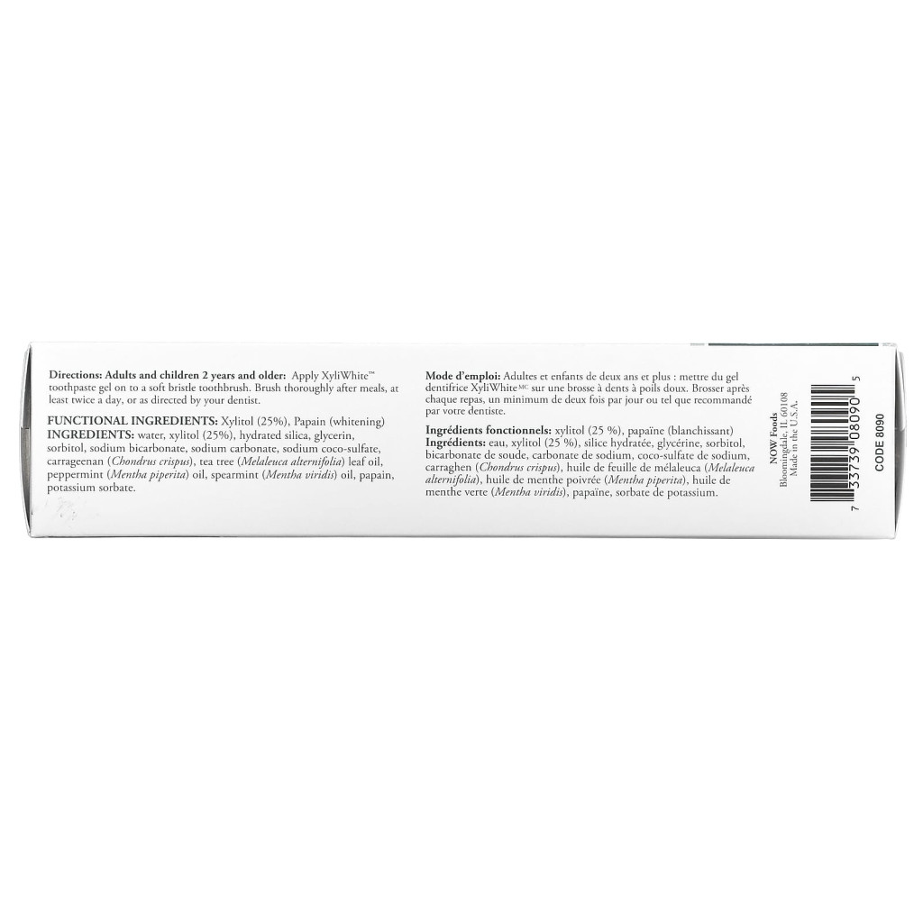 NOW Foods, Solutions, XyliWhite, Toothpaste Gel, Refreshmint, 6.4 oz (181 g) NOW Foods, Solutions, XyliWhite, Toothpaste Gel, Refreshmint, 6.4 oz (181 g)