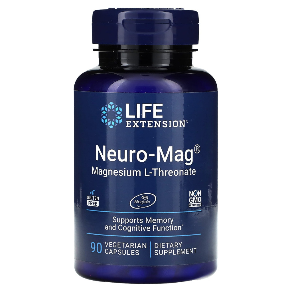 Life Extension, Neuro-Mag, Magnesium L-Threonate, 90 Vegetarian Capsules (48 mg per Capsule) Life Extension, Neuro-Mag, Magnesium L-Threonate, 90 Vegetarian Capsules (48 mg per Capsule)