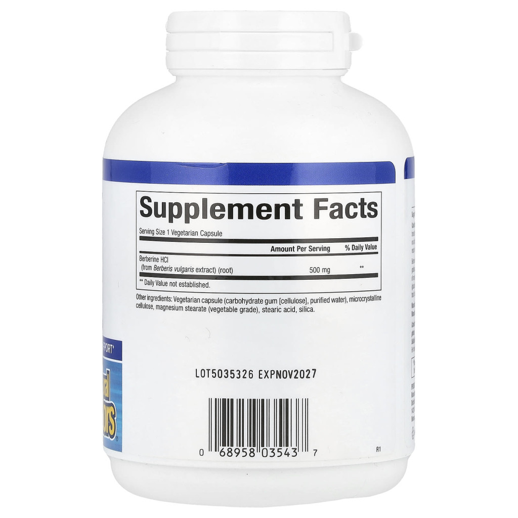 Natural Factors, WellBetX®, Berberine, 500 mg, 120 Vegetarian Capsules Natural Factors, WellBetX®, Berberine, 500 mg, 120 Vegetarian Capsules